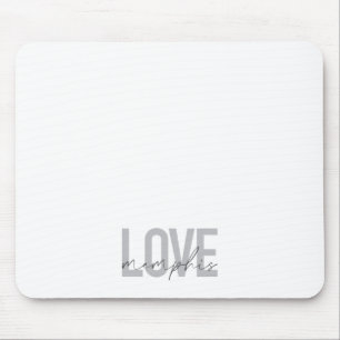 Mousepad Simples, moderno, urbano, legal design de amor Mem