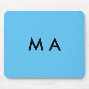 Mousepad Simples monograma adicione seu nome com letra mín