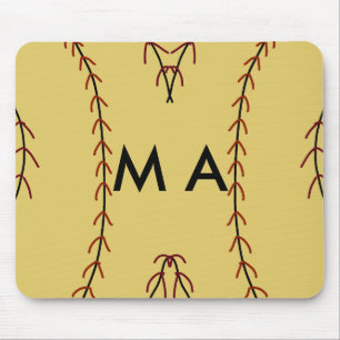 Mousepad Simples monograma adicione seu nome com letra míni