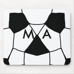 Mousepad Simples monograma adicione seu nome com letra míni