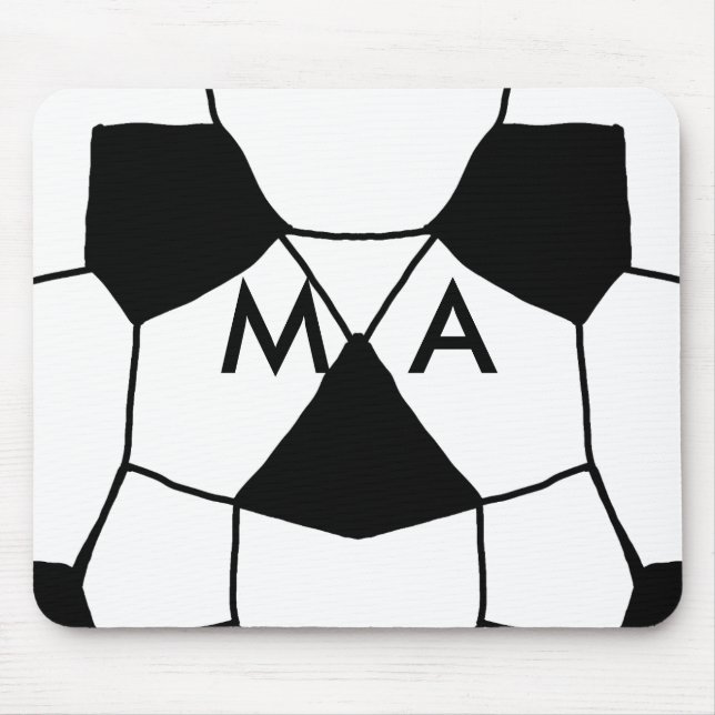 Mousepad Simples monograma adicione seu nome com letra míni (Frente)