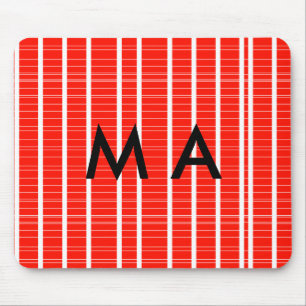 Mousepad Simples monograma adicione seu nome com letra míni