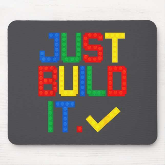 Mousepad Simplesmente Construa Master Builder Blocos de Con (Frente)