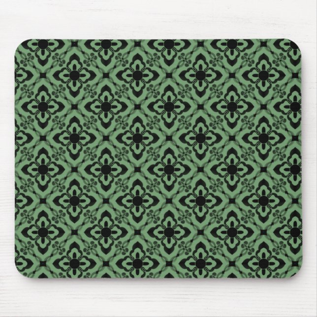 Mousepad Simplesmente Damask Mousepad, Verde (Frente)