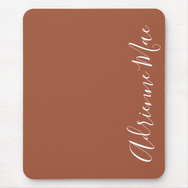 Mousepad Simplesmente Elegante Cinnamon Brown Personalizado (Frente)