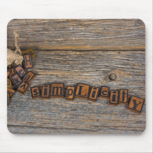 Mousepad Simplicidade Letterpress