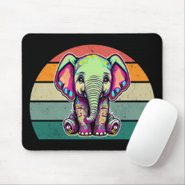 Mousepad Simulação digital do lindo bebê elefante