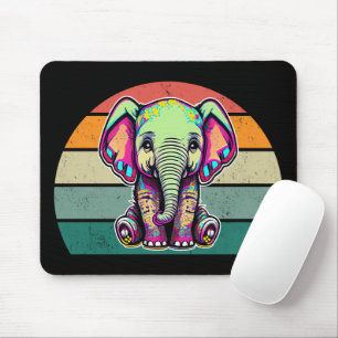 Mousepad Simulação digital do lindo bebê elefante