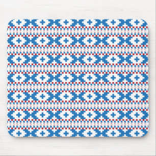 Mousepad Sinais antigos letões, arte folclórica azul, ver