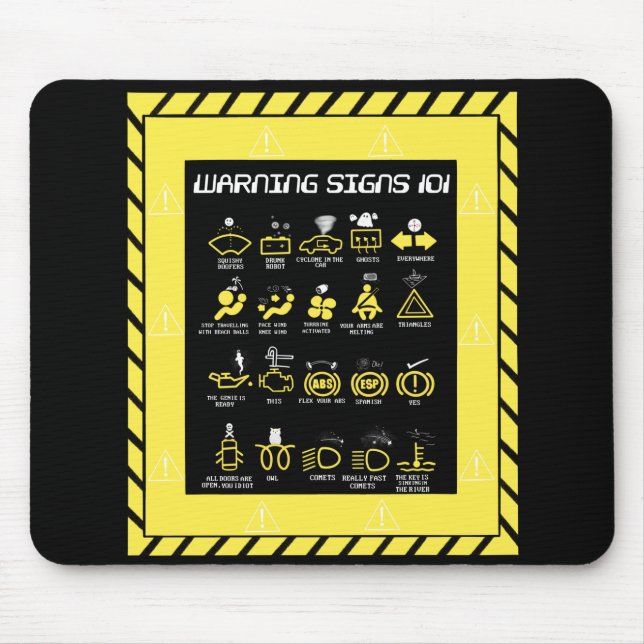 Mousepad Sinais de aviso 101 (Frente)
