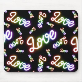Mousepad Sinais de muitos neon de amor