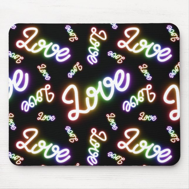 Mousepad Sinais de muitos neon de amor (Frente)