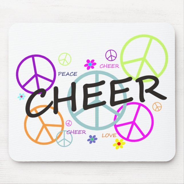 Mousepad Sinais de paz coloridos elogio (Frente)