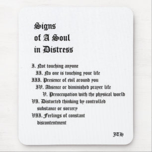 Mousepad Sinais de uma alma em perigo