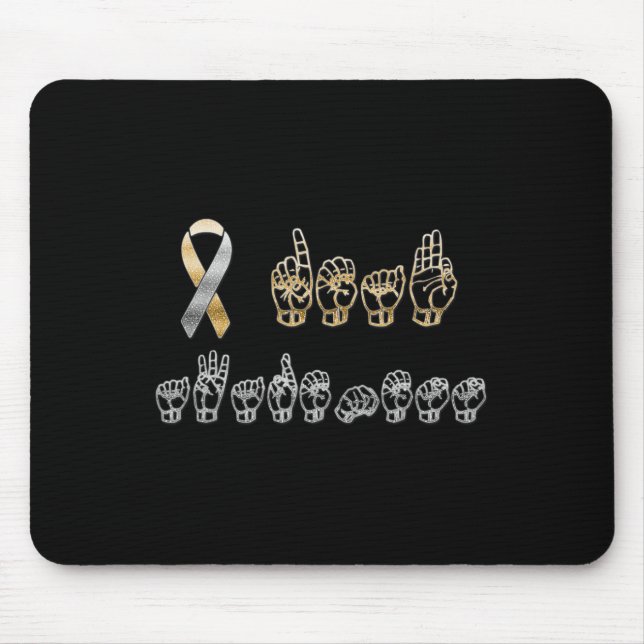 Mousepad Sinal americano ASL - Conhecimento surdo (Frente)