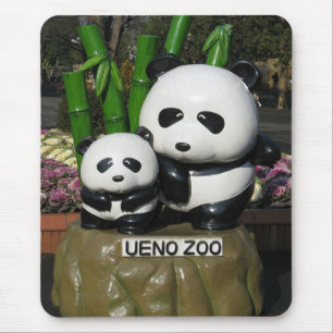 Mousepad Sinal da panda do jardim zoológico de Ueno