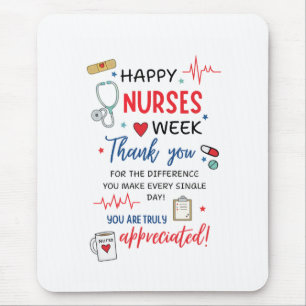 Mousepad Sinal da Semana da Enfermeira Agradecimento Imprim