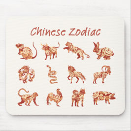 Mousepad Sinal de Animal Chinês