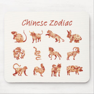 Mousepad Sinal de Animal Chinês