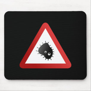 Mousepad Sinal de aviso das bactérias