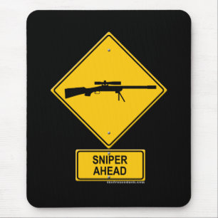 Mousepad Sinal de aviso do atirador furtivo adiante