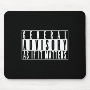 Mousepad Sinal de aviso geral - Como se ele fosse adesivo