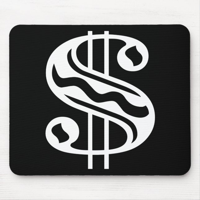 Mousepad Sinal de Dólar - Branco (Frente)
