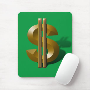 Mousepad Sinal de Dólar Dourado