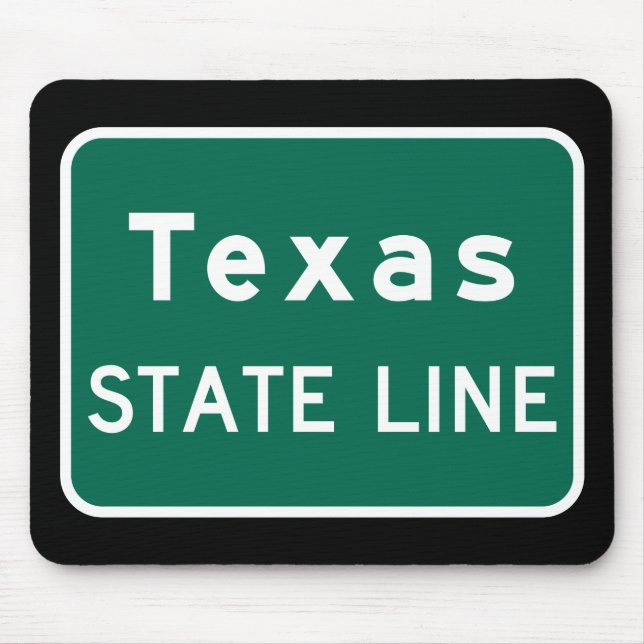 Mousepad Sinal de Estrada do Texas State Line (Frente)