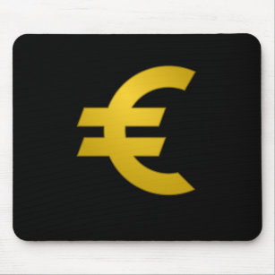Mousepad Sinal de Euro Bonito, Símbolo de Moeda da Europa M