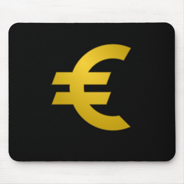 Mousepad Sinal de Euro Bonito, Símbolo de Moeda da Europa M (Frente)