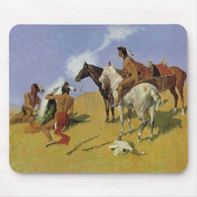 Mousepad Sinal de fumaça ~ Frederic Remington (Frente)