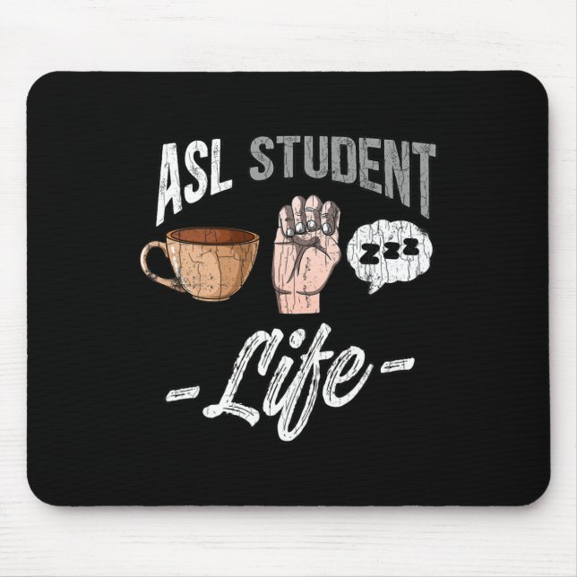 Mousepad Sinal de Idioma Aposentado Deficientes Auditivos A (Frente)