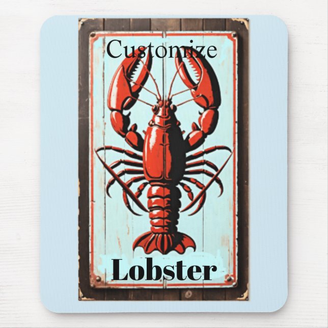 Mousepad Sinal de Lagosta Vintage Thunder_Cove (Frente)