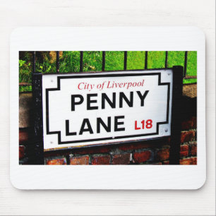 Mousepad sinal de Liverpool Inglaterra da pista da moeda de