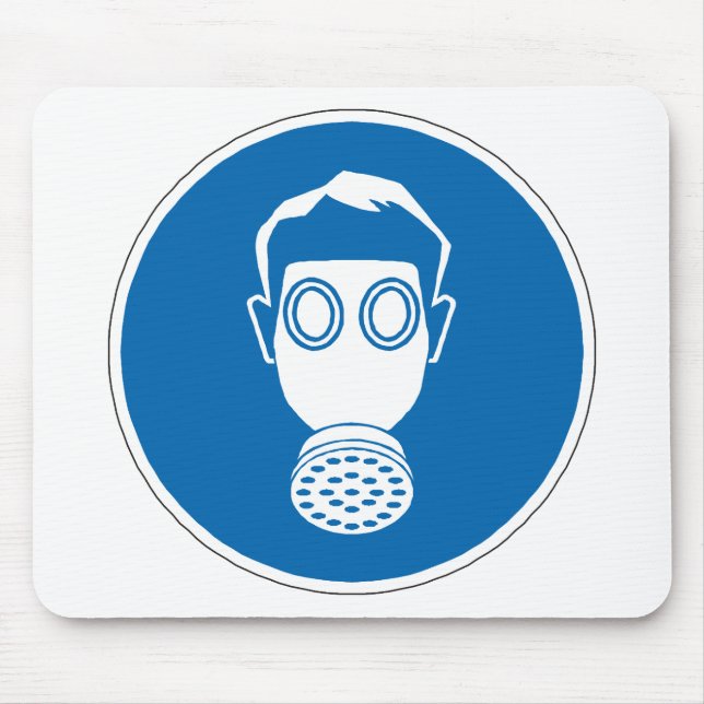 Mousepad Sinal de máscara de gás (Frente)