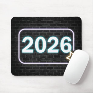 Mousepad Sinal de Neon em Tijolo para 2026