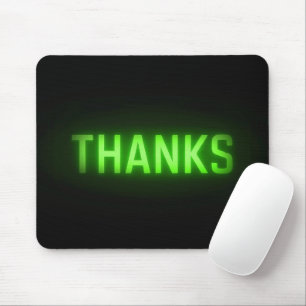 Mousepad Sinal de Obrigados Verdes Nebulosos a Preto