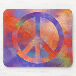 Mousepad Sinal de paz colorido