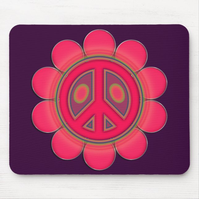 MOUSEPAD SINAL DE PAZ COR-DE-ROSA DA FLOR (Frente)