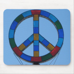 Mousepad Sinal de paz da praia do oceano