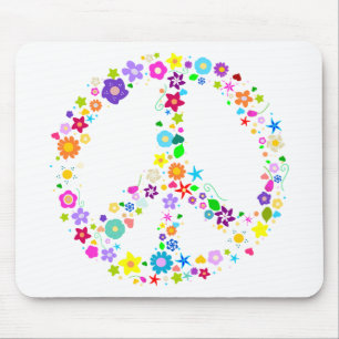 Mousepad Sinal de paz das flores