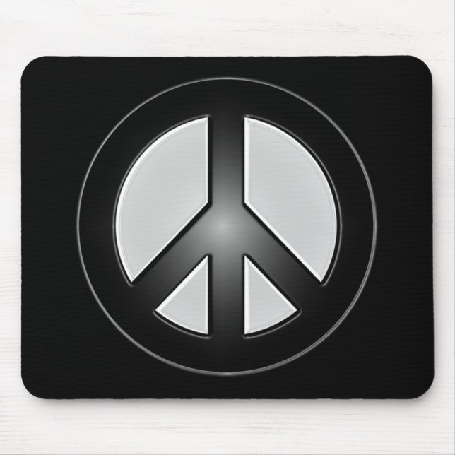 Mousepad Sinal de paz de B&W (Frente)