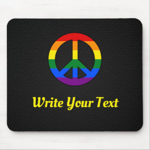 Mousepad Sinal de paz de bandeira LGBT