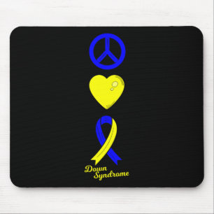Mousepad Sinal de Paz Dia Mundial da Síndrome de Down Mulhe