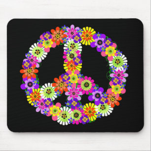 Mousepad Sinal de Paz em Preto