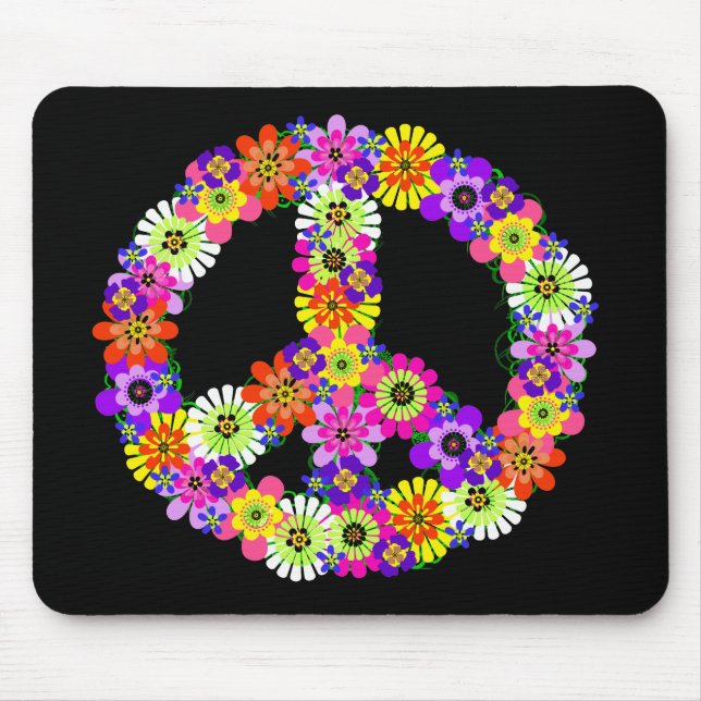 Mousepad Sinal de Paz em Preto (Frente)
