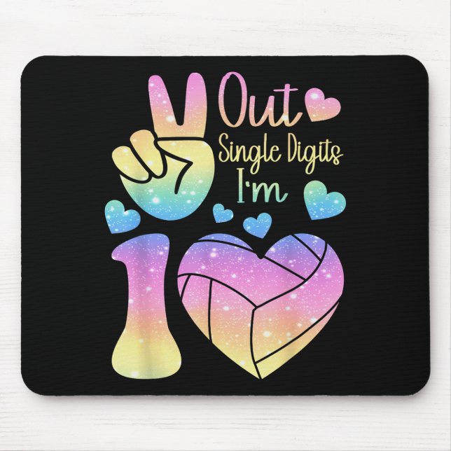 Mousepad Sinal de paz fora de um dígito 10 volei 10º (Frente)
