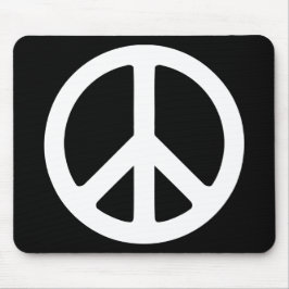 Mousepad Sinal de paz preto e branco