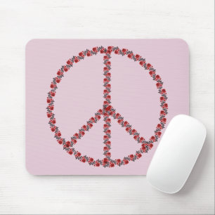 Mousepad Sinal de paz rosa
